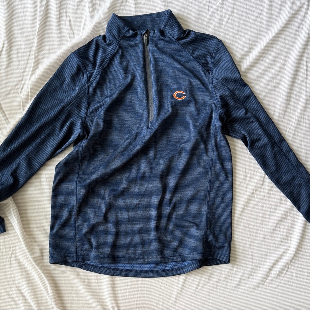 Navy Blue Quarter-Zip Pullover Chicago Bears